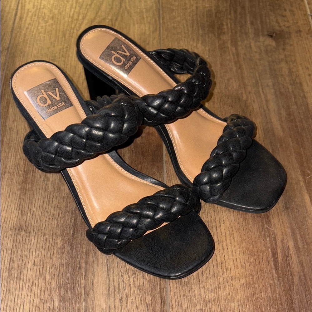 DV by Dolce Vita Black Braided Women's Sandals
